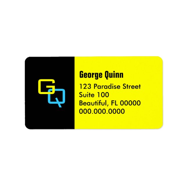 DIY Monogram ~ 18 Adressetiketter 1 1/4 tum x 2 3/ (Framsidan)