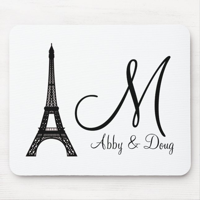 DIY Monogram Eiffel torn design Musmatta (Framsidan)