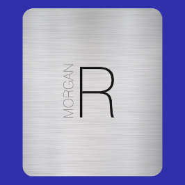 DIY Monogram Namn, Black Grått, Brushed Silver, Vs Musmatta