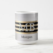 DIY Monogram & Namn Yel Guld Brushed Steel Blk Vs2