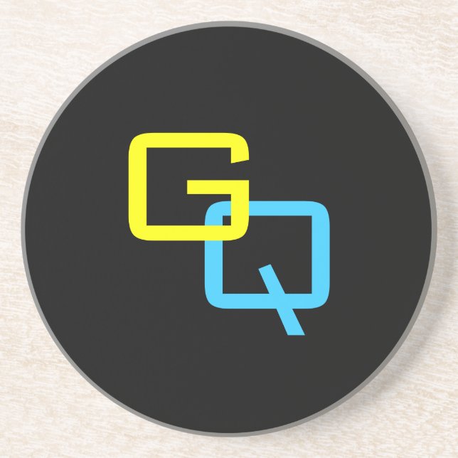 DIY Monogram ~ Underlägg 4,25-tums sandsten (Framsidan)