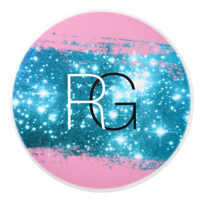 DIY Monogram White Blk, Stardust Push Stroke Rosa Knopp (Framsidan)