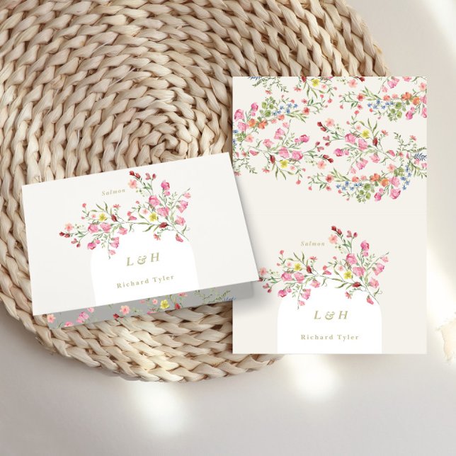 DIY-monteringskort för vikta blommigtar i vår Bordsnummer (Skapare uppladdad)