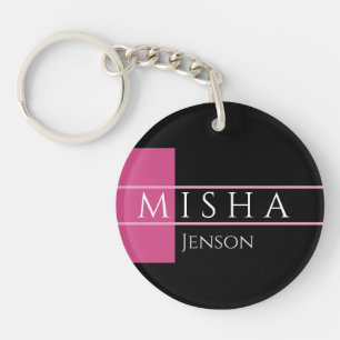 DIY Namn, Black Background, Fuchsia Rosa White