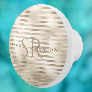 DIY Namn & Monogram på Platinum Linjer Knopp