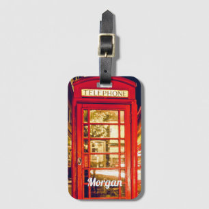 DIY Namn på British Red Mobil Booth Bagagebricka