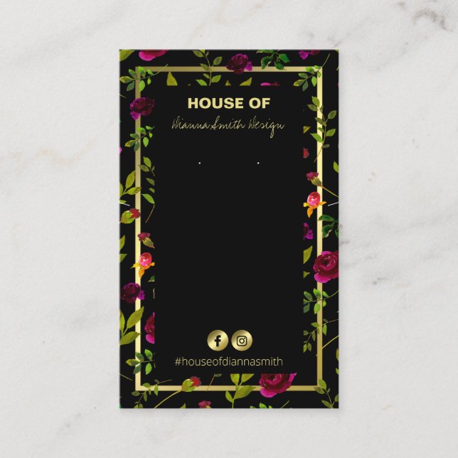 DIY Necklace and Earring Card Holger Visitkort (Framsida)