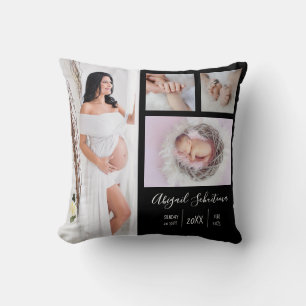 DIY New Born Baby Photo Keepsak på Black Kudde