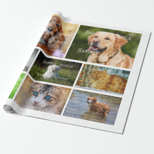 DIY Pat Fotofamiljens djurkollage ram Presentpapper