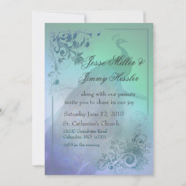 DIY Peacock Theme Wedding bjudande Inbjudningar