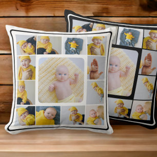 DIY Personlig 13 Photo Collage Template Kudde