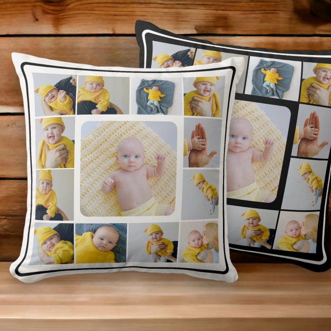 DIY Personlig 13 Photo Collage Template Kudde (Skapare uppladdad)