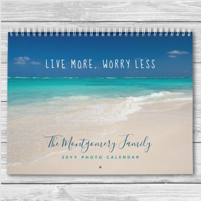 DIY Personlig Tropical Photo Template 2026 Kalender (DIY Personalized Tropical Photo Template 20YY Calendar)