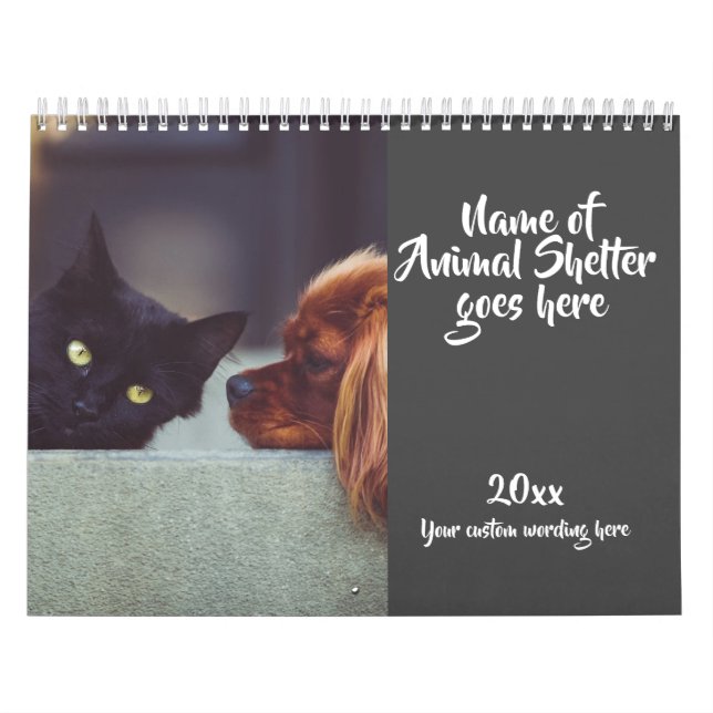 DIY pet animal foto anpassningsbar bild med år Kalender (Omslag)