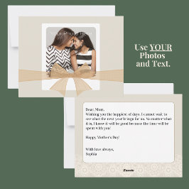 DIY Photo Mors dag Card med Anpassningsbar Message Julkort