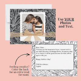 DIY Photo Mors dag Card med Anpassningsbar Message Julkort