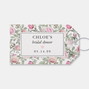 DIY  ROSA ROS BLOMMIGT MÖHIPPA PRESENTETIKETT