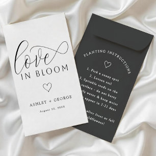 DIY Seed Packet Favor Black & White Wildblomma Reklamblad