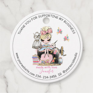 DIY Sewing Tack Mode Designe Favor Taggs Gåvor Etiketter