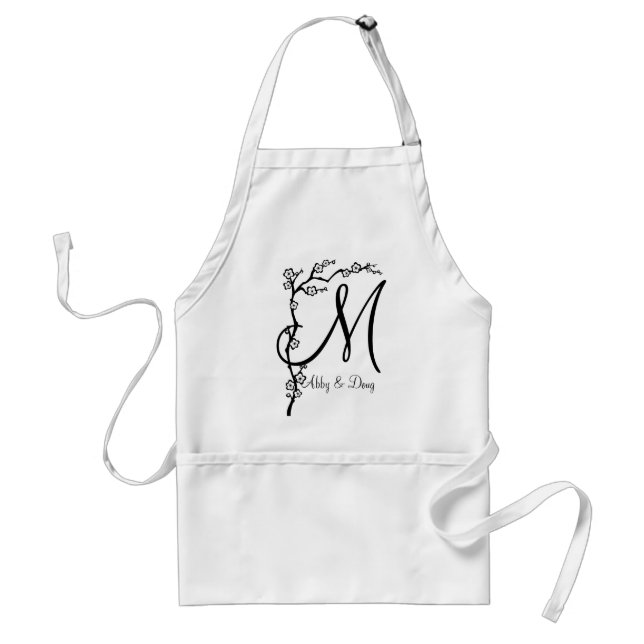 DIY Simple Cherry Blommar Gren Förkläde (Framsidan)