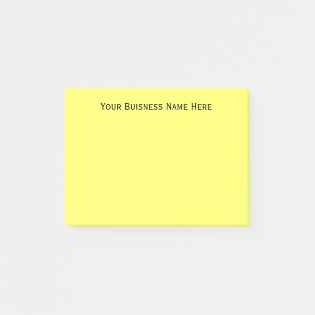 DIY Simple Personlig Business Namn Anpassningsbar  Post-it Block (Framsida)