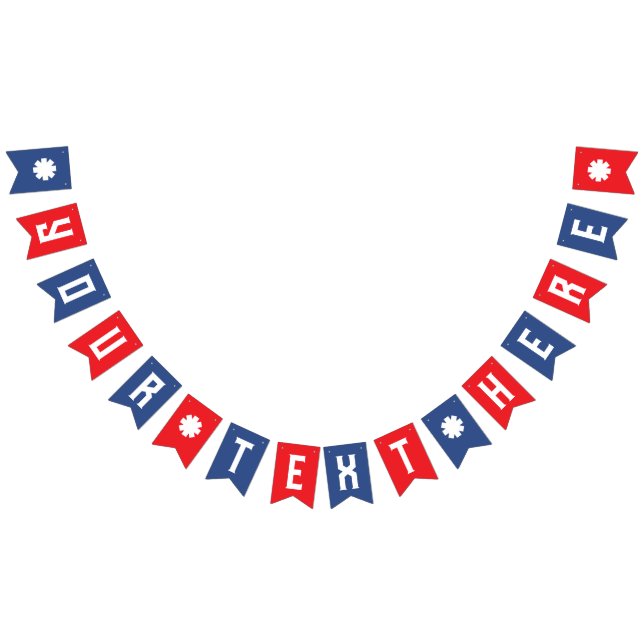 DIY Skapa din egen Banner Red White & Blue Vimplar (Alla)