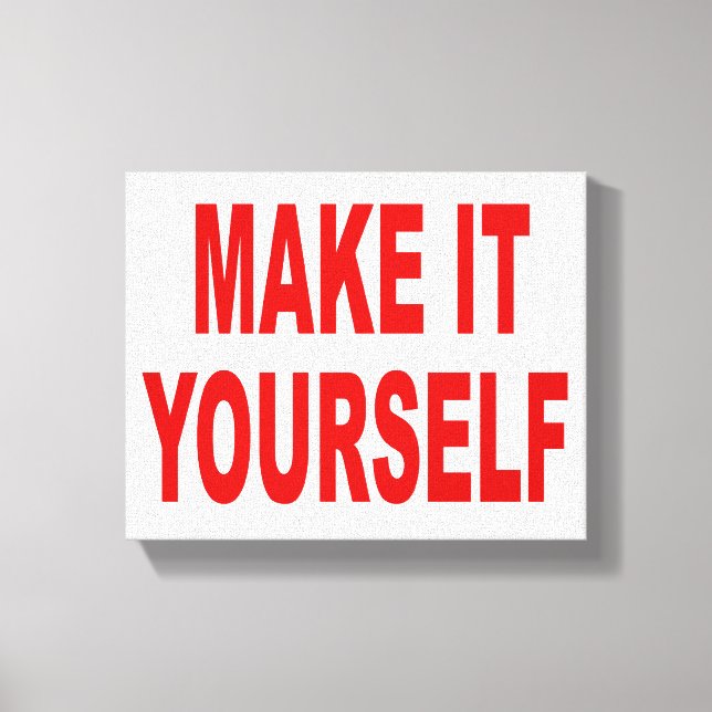 DIY Skapar din egen svällda arbetsytegrafik Canvastryck (Framsida)