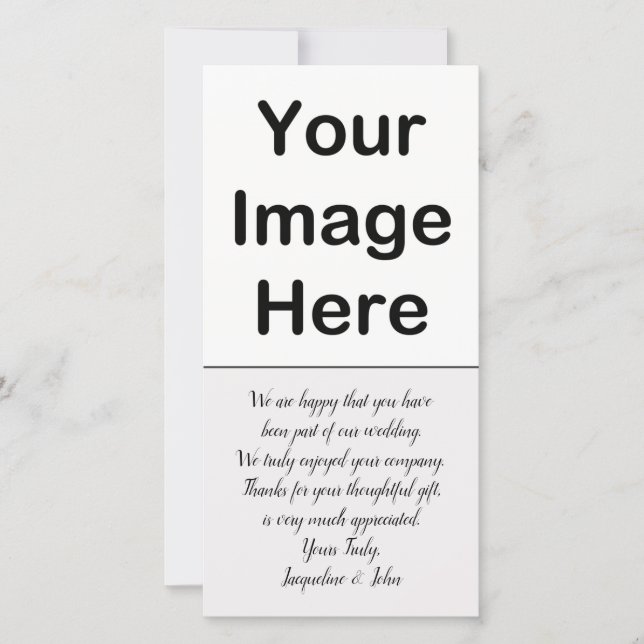 DIY - Tack-infogning i Bröllop Tack Kort (Framsida)