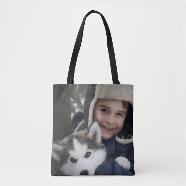 DIY Tote Bag | Anpassningsbar Foto, Logotyp eller  Tygkasse (Framsida)