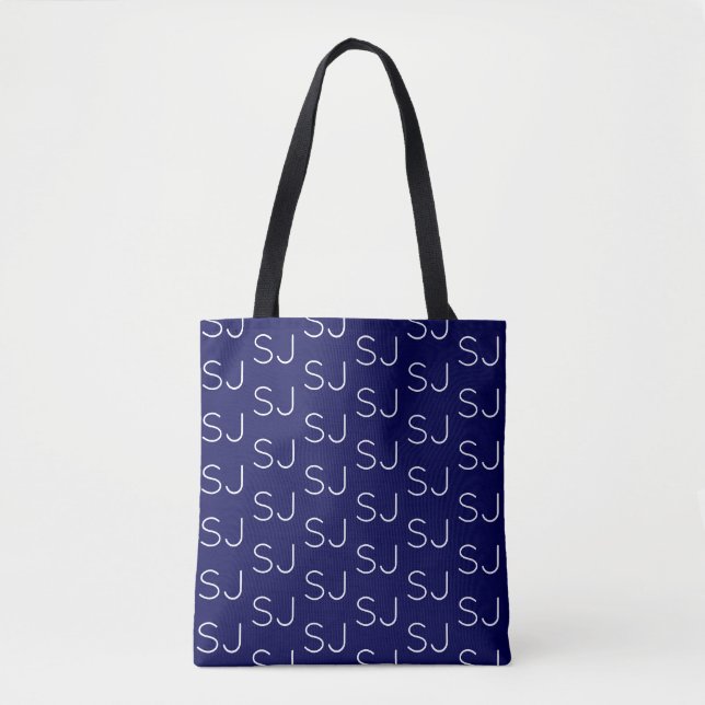 DIY Tote Bag | Anpassningsbar Monogram Mönster & F Tygkasse (Framsida)