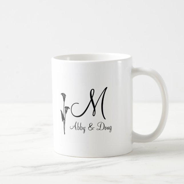 DIY Tulip logotyp med monogram Kaffemugg (Höger)