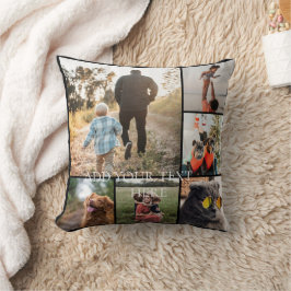 DIY Tvåsidigt Familjefoto Collage Kudd 6 Foton Kudde