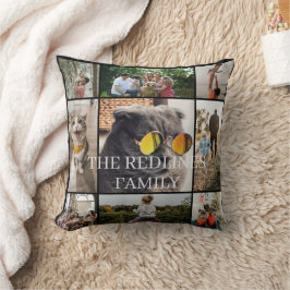 DIY Two-Sided Family Photo Collage Pillow 9Photos Kudde