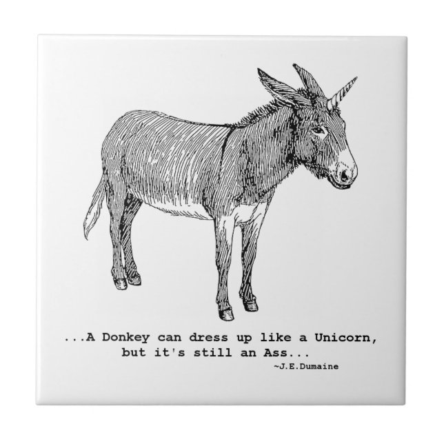 DIY UnicornDonkey ver1 Kakelplatta (Framsidan)