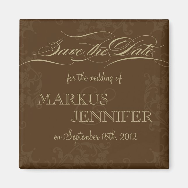 DIY Vintage Chocolate & Cocoa Spara datum magneter (Framsidan)