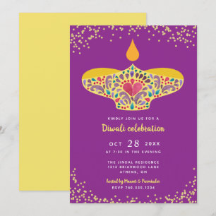 Diya Diwali Firande Inbjudningar