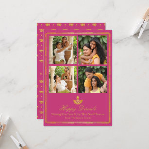 Diya Diwali Greeting Card - Anpassningsbar Färg Kort