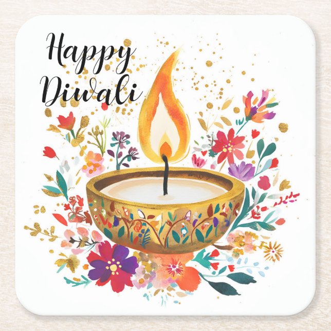 Diya of Devotion Underlägg Papper Kvadrat (Framsidan)