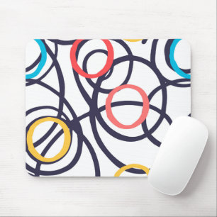Dizzy Doodle circles on White Musmatta