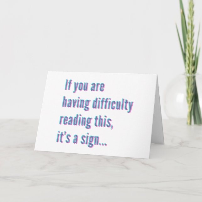 Dizzy Grattis på födelsedagen-meddelande Kort (Framsida)