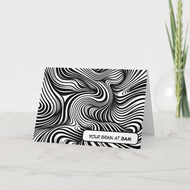 Dizzy Kaleidoscope Insomnia Humor Kort (Framsida)