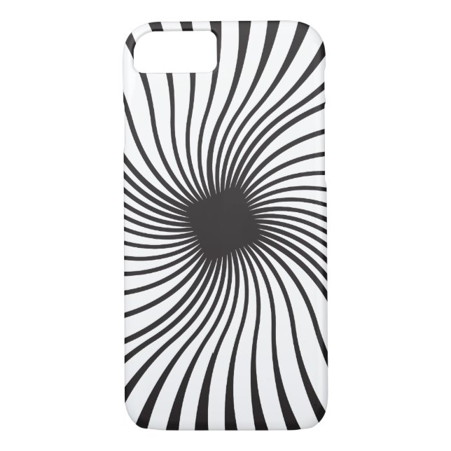 Dizzy spiral i svartvitt Case-Mate iPhone skal (Baksida)