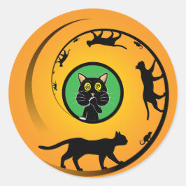 Dizzy Wheel Sticker Runt Klistermärke