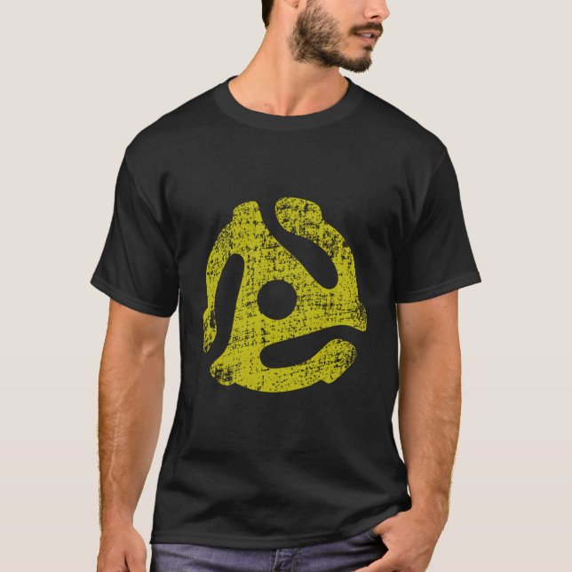 Dj 45 varv/min-adapter Stil-inspelningsbar T Shirt (Framsida)