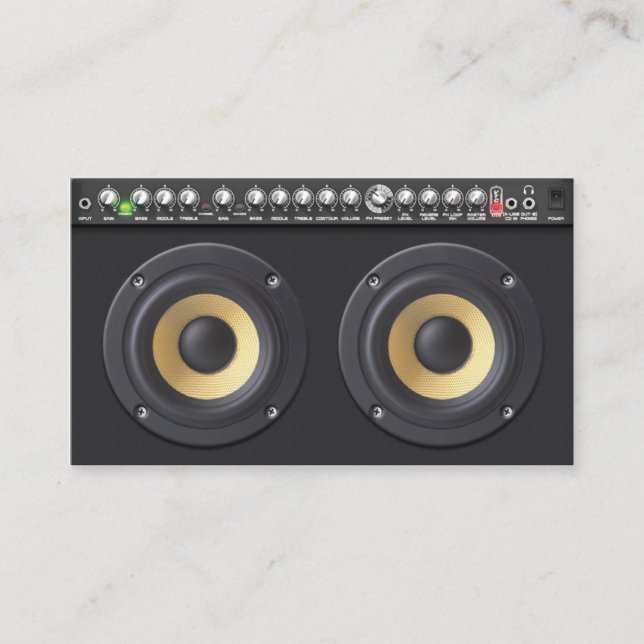 DJ Affärskort Loud Speakers Visitkort (Framsida)