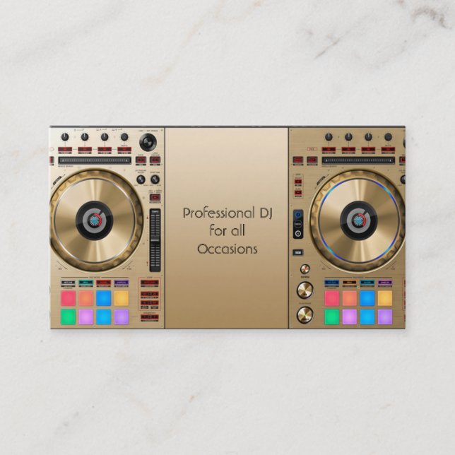 DJ-Affärskort Visitkort (Framsida)