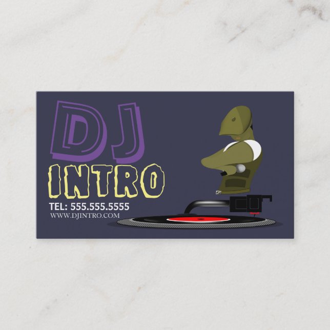 DJ Affärskort Visitkort (Framsida)