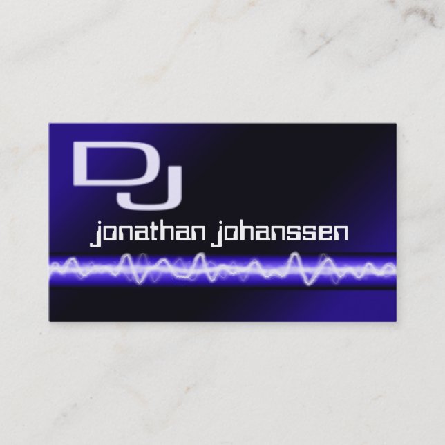 DJ-Affärskortet Modern Electric Professionell Visitkort (Framsida)