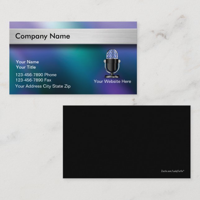 DJ Affärskorts Visitkort (Fram/baksida)