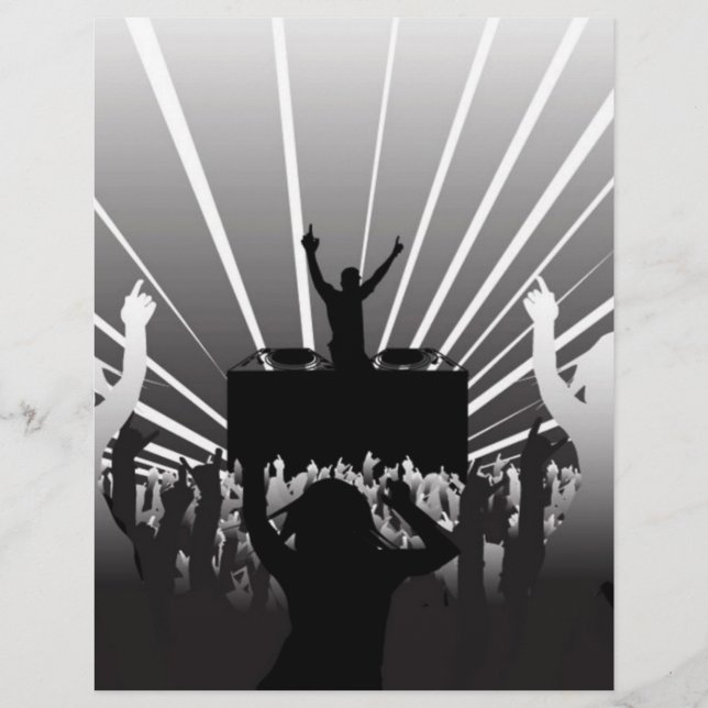 dj-alb-negru-cu-fete reklamblad (Framsidan)